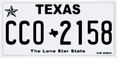 TX license plate CCO2158