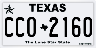 TX license plate CCO2160