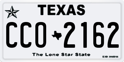 TX license plate CCO2162