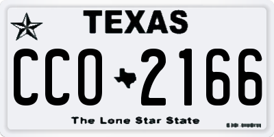 TX license plate CCO2166