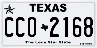 TX license plate CCO2168