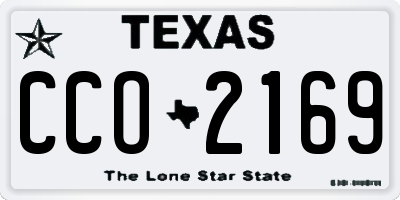 TX license plate CCO2169