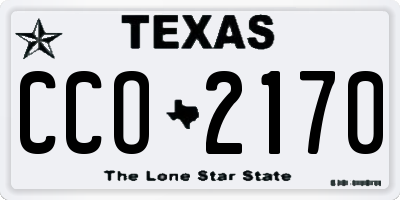 TX license plate CCO2170