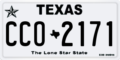 TX license plate CCO2171