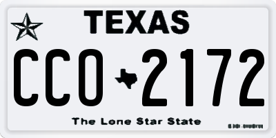 TX license plate CCO2172