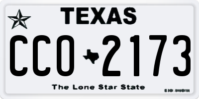 TX license plate CCO2173