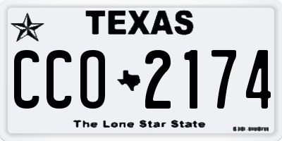 TX license plate CCO2174