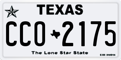 TX license plate CCO2175
