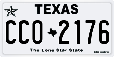 TX license plate CCO2176