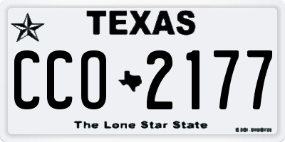 TX license plate CCO2177