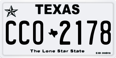 TX license plate CCO2178