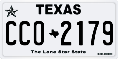 TX license plate CCO2179