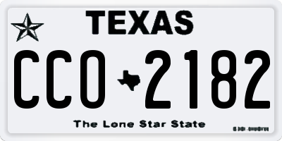 TX license plate CCO2182