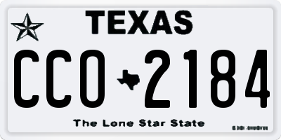 TX license plate CCO2184