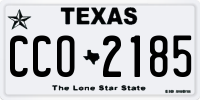 TX license plate CCO2185