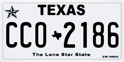TX license plate CCO2186