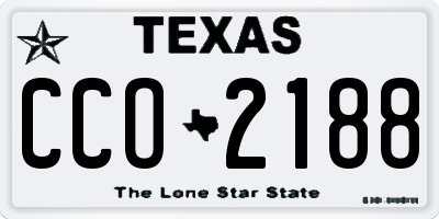 TX license plate CCO2188