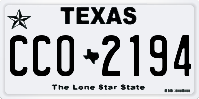TX license plate CCO2194