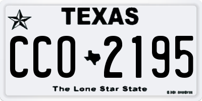 TX license plate CCO2195