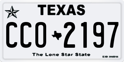 TX license plate CCO2197