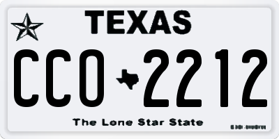 TX license plate CCO2212