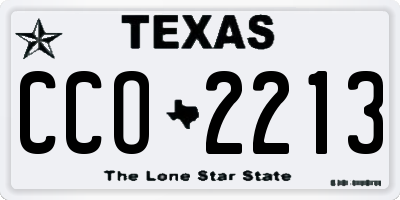 TX license plate CCO2213