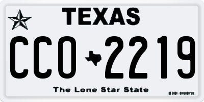TX license plate CCO2219