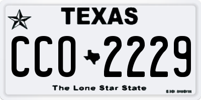 TX license plate CCO2229