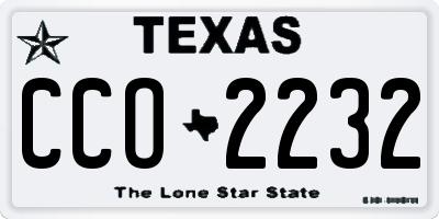TX license plate CCO2232
