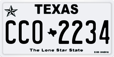 TX license plate CCO2234