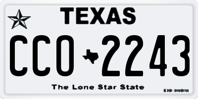 TX license plate CCO2243