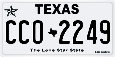 TX license plate CCO2249
