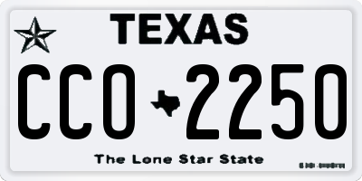 TX license plate CCO2250