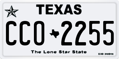 TX license plate CCO2255