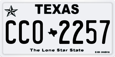 TX license plate CCO2257
