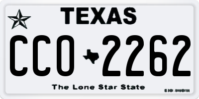 TX license plate CCO2262