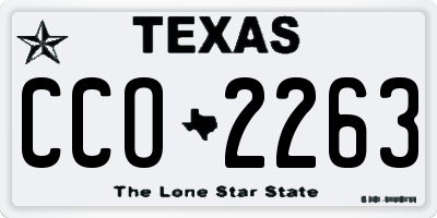 TX license plate CCO2263