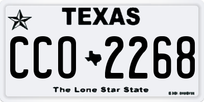 TX license plate CCO2268