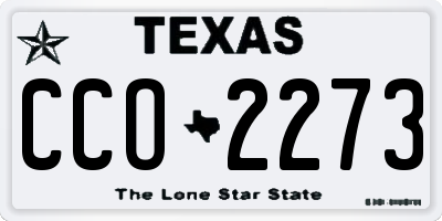 TX license plate CCO2273