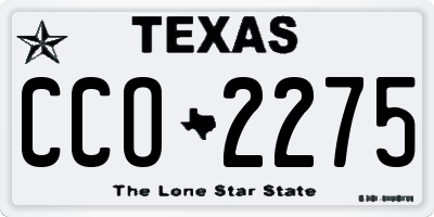 TX license plate CCO2275