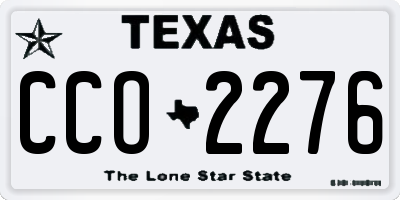 TX license plate CCO2276