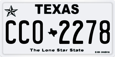 TX license plate CCO2278