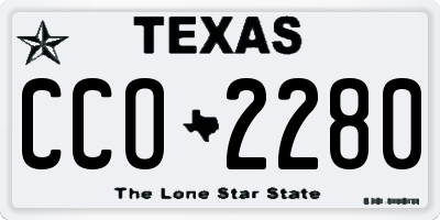 TX license plate CCO2280