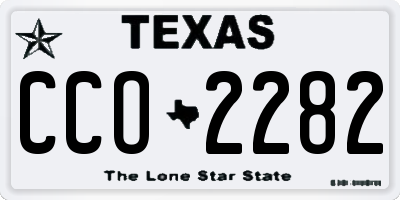 TX license plate CCO2282
