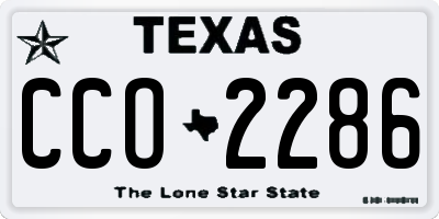 TX license plate CCO2286