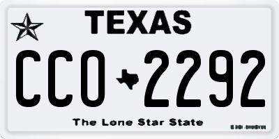 TX license plate CCO2292
