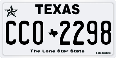 TX license plate CCO2298