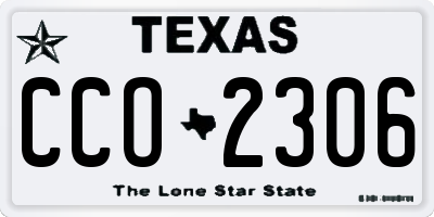 TX license plate CCO2306