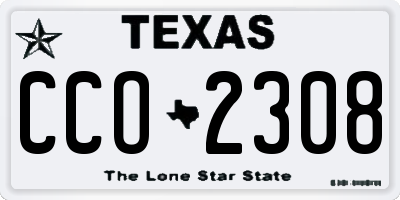 TX license plate CCO2308