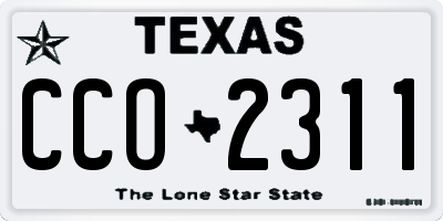 TX license plate CCO2311
